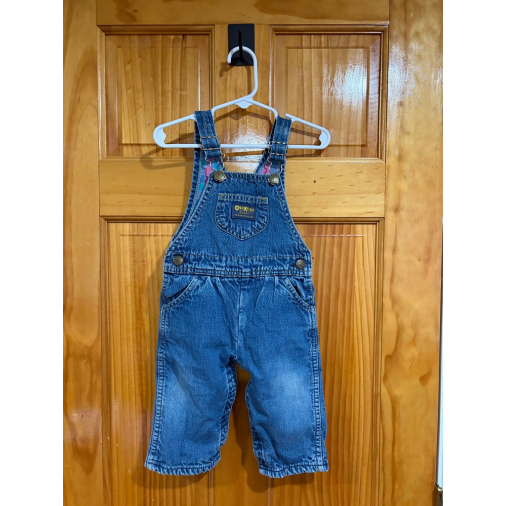 Vintage OshKosh B'gosh Baby Denim Overalls USA Made Lined Plaid Infant
18 Months